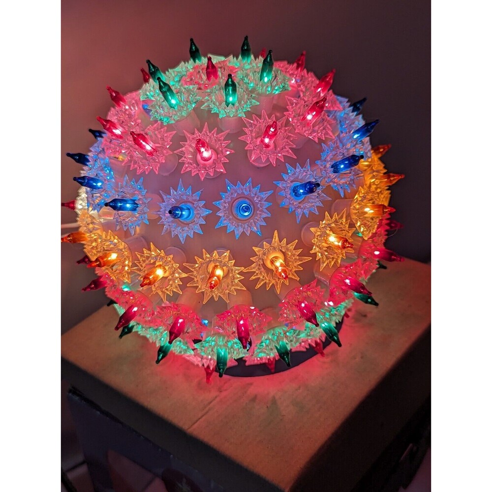 6" Enchanted Forest 100 3 Way Flashing Light Christmas Globe -light works